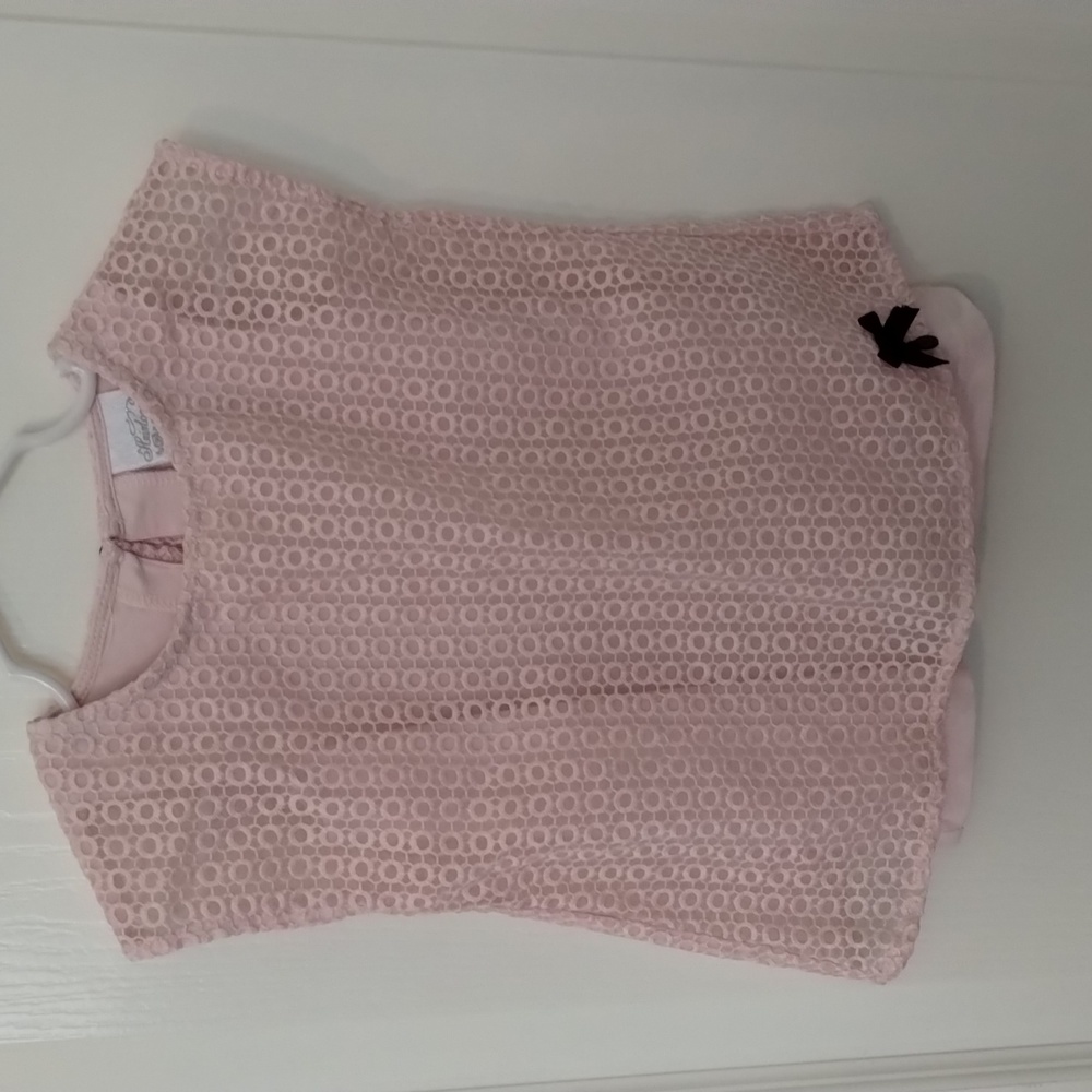 Pink Textured overlay shirt